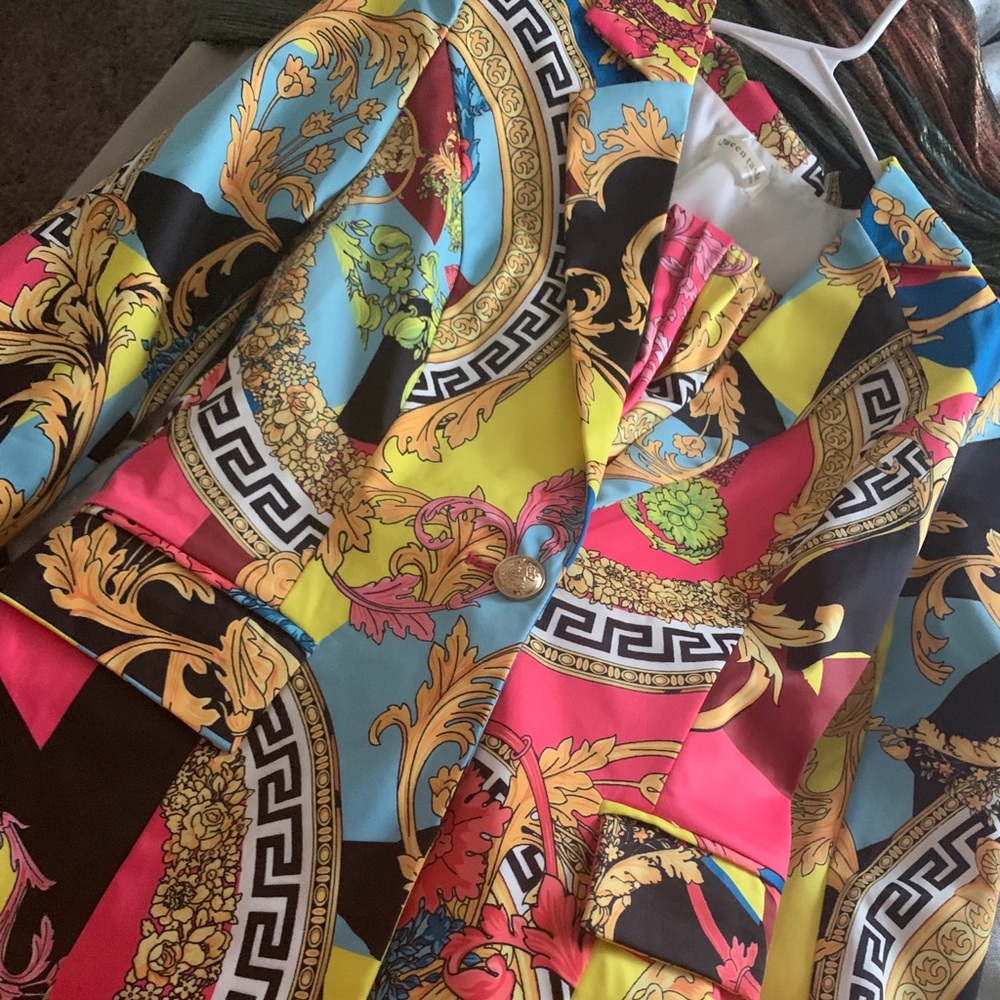 Versace inspired blazer set